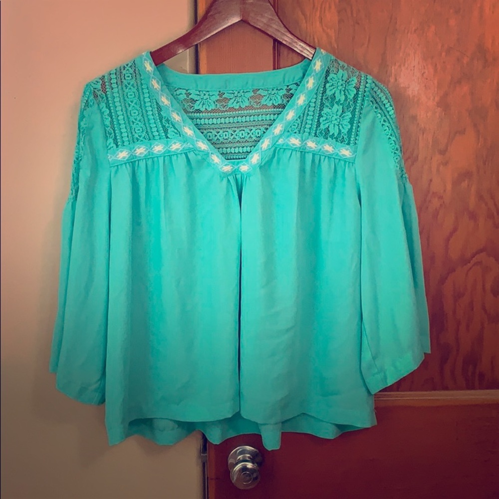 Turquoise blouse